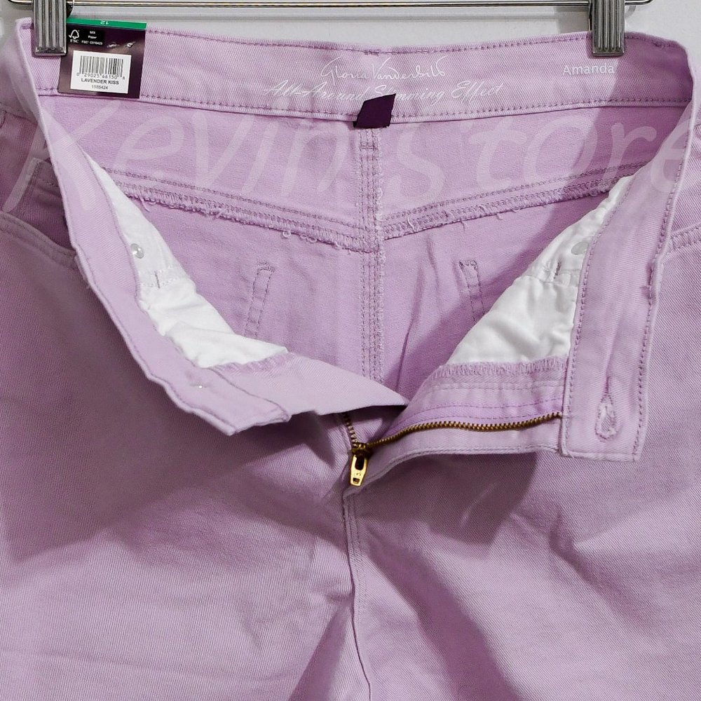 NWT Gloria Vanderbilt Ladies' Amanda Short Purple - Picture 6 of 9